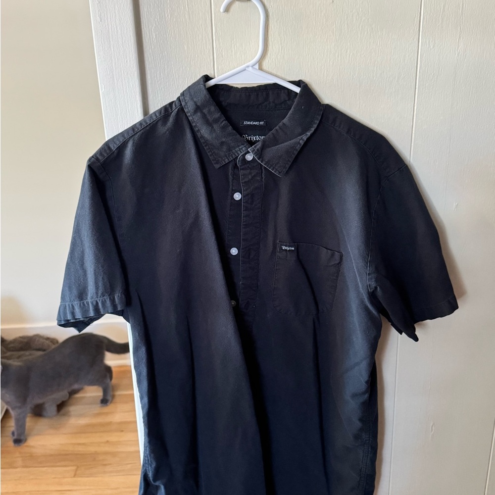 Brixton Black Short-Sleeve Button Down